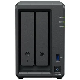 Synology DiskStation DS725+ NAS 2 Bahías (3.5" / 2.5") Torre - 8 GB DDR4 ECC - CPU AMD Ryzen - 2.5GbE - Ranuras M.2 NVMe - Ref: DS725+/8G
